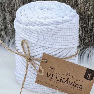 Velká vlna Špagát 3mm Sněženka