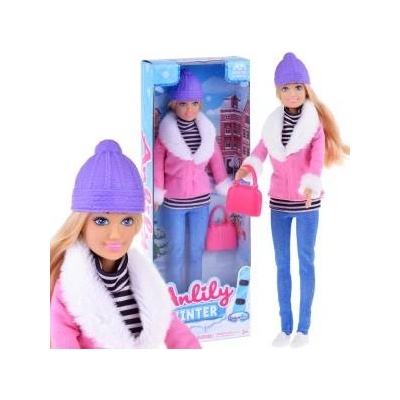 Jokomisiada Anlily Fashionable Doll in winter clothes + handbag ZA4302