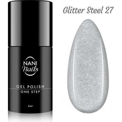 NANI gel lak One Step Glitter Steel 5 ml