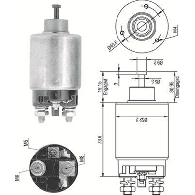 Elektromagnetický spínač, štartér MAGNETI MARELLI 940113050316