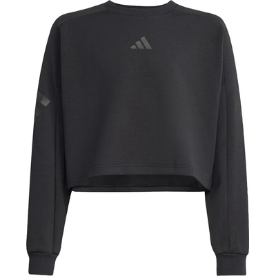 Adidas Детски пуловер adidas Kid's Future Icons 3-Stripes Crew Jumper - Black / Black - размер 140 (EU) (704-6094-0113)