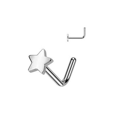 Šperky4U piercing do nosu hvězdička titan TIT1287