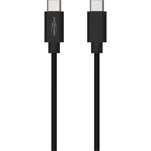 ANSMANN usb кабел, usb-c - usb-c, за пренос на данни и зареждане, 1, 2 м (1700-0121)