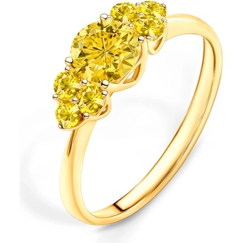 SAVICKI Годежен пръстен Fairytale: злато, жълт сапфир