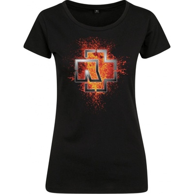 Tričko metal Rammstein Ladies Lava Logo Čierna