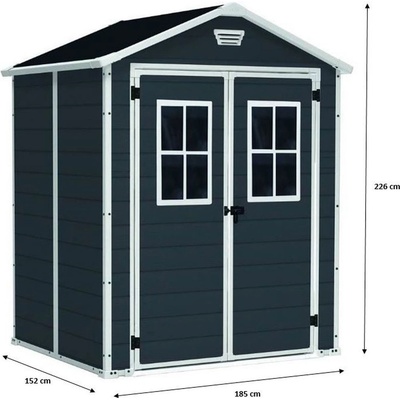 Keter Manor 6 x 5 DD tmavosivý