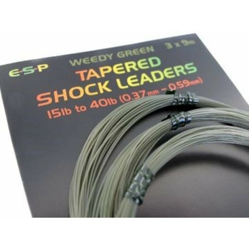 ESP Tapered Shock Leaders Weedy Green 3x9m