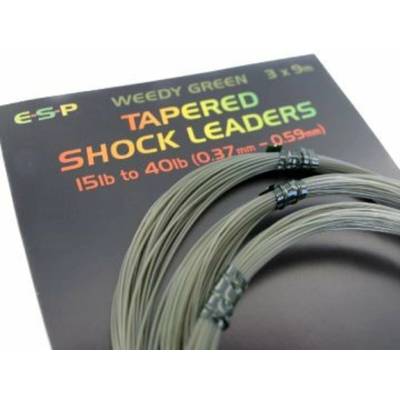ESP Tapered Shock Leaders Weedy Green 3x9m