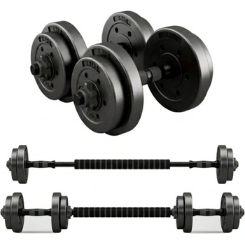 Pepita Регулируем 20кг битумен комплект дъмбели 2x10 кг - Черен (CH-06)