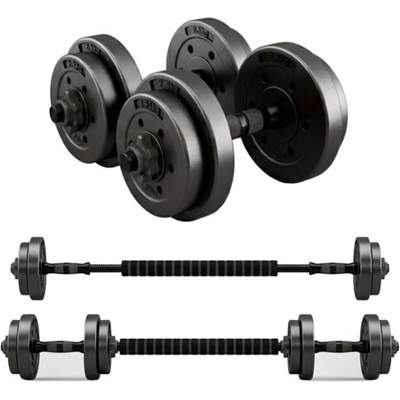 Pepita Регулируем 20кг битумен комплект дъмбели 2x10 кг - Черен (CH-06)