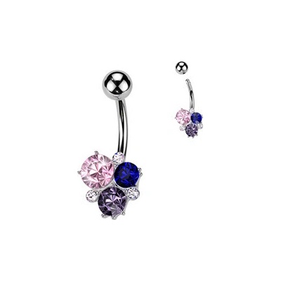 Šperky4U piercing do pupíku s kamínky WP0076
