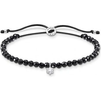 Thomas Sabo šňůrkový náramek black pearls with white stone A1987-401-11-L20v