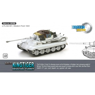 Dragon Sd.Kfz.182 King Tiger German Army sPzAbt 501 #313 Western Front 1944 1:72