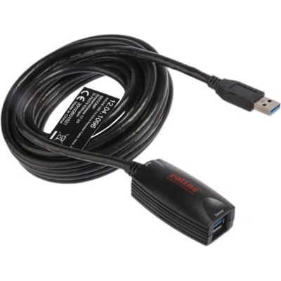 Roline USB 3.2 Gen1 активен кабел за повторение 5 м черен (12.04. 1096-8) (12.04.1096-8)