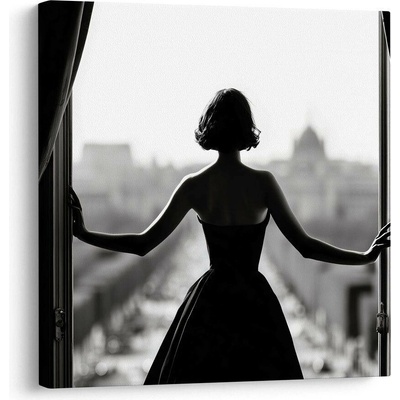 Obraz kouzlo černobílé elegance - 50x50