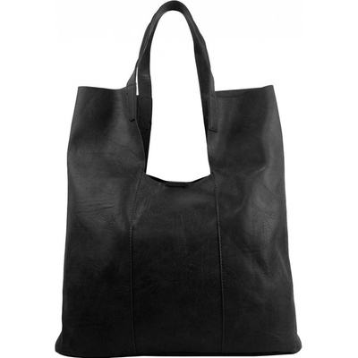 Barebag Veľká shopper dámska kabelka s crossbody vo vnútri čierna