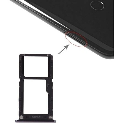 Držiak SIM karty a SD karty Xiaomi Mi8 Lite Farba: Čierna