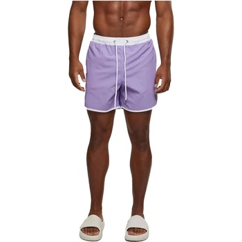 Urban Classics Бански гащета Urban classics Retro swimming shorts - Purple (Lavender / White)