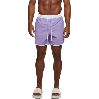 Urban Classics Бански гащета Urban classics Retro swimming shorts - Purple (Lavender / White)