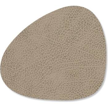 LIND DNA Подложка за чаша curve hippo 11 х 13 см, топло сив, кожа, lind dna (lind990227)