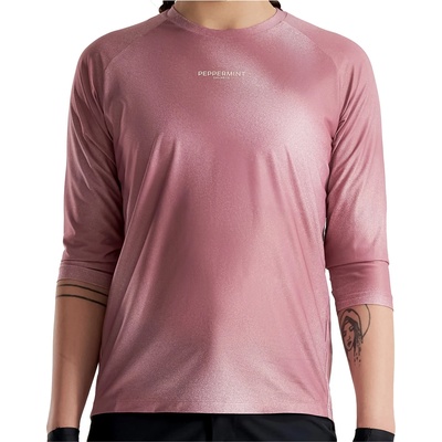 PEPPERMINT Дамска фланелка с къс ръкав за колоездене Peppermint Women's Trail 3/4 Jersey Cycling jersey - Blend Blush - размер XS (156-2717-0111)