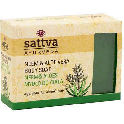 Sattva Ajurvédské ručně dělané mýdlo Neem a Aloe vera 125 g
