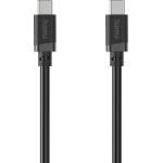 Hama Кабел HAMA-201819, от USB-C(м) към USB-C(м), 0.5m, 60W, черен (HAMA-201819)