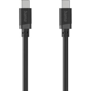 Hama Кабел HAMA-201819, от USB-C(м) към USB-C(м), 0.5m, 60W, черен (HAMA-201819)
