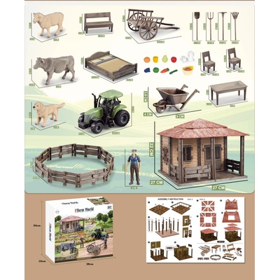 Mamido Mamido Veľká farma so zvieratkami, domčekom a traktorom