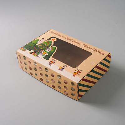 Cake Star Vánoční krabice kraftová se stromečky (25 x 17 x 7 cm) – Hledejceny.cz