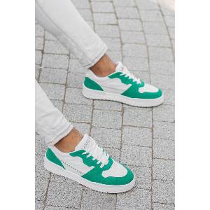 Moda Trend Мъжки спортни обувки - Бели със Зелен #362961 (362961_Зелен)