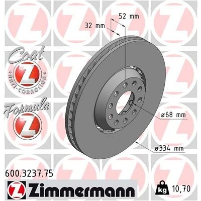 Brzdový kotúč ZIMMERMANN 600.3237.75 (600323775)