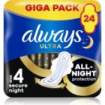 Always Ultra Secure Night санитарни кърпи 24 бр