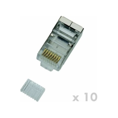DATACOM Konektor RJ45 STP 8p8c Cat6 drát 10ks 4136