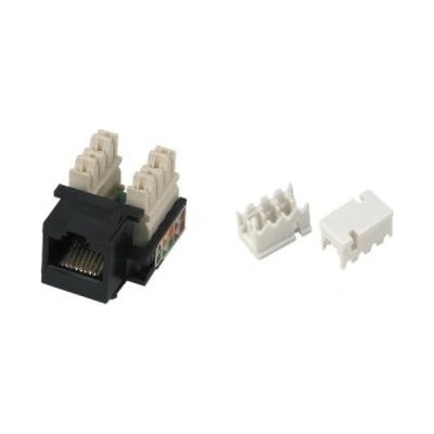 XtendLan Keystone jack RJ45, CAT5e, UTP, s krytkami proti prachu, černý KESB5NNIPK