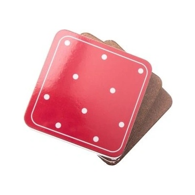 Dakls podložka pod šálek Puntíky červená 10x10cm 6 ks