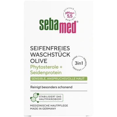 sebamed Измиващ бар без сапун с маслина - 150 г