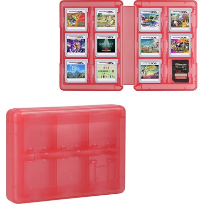 kwmobile Pouzdro na herní karty Nintendo 3DS 22 ks starorůžová