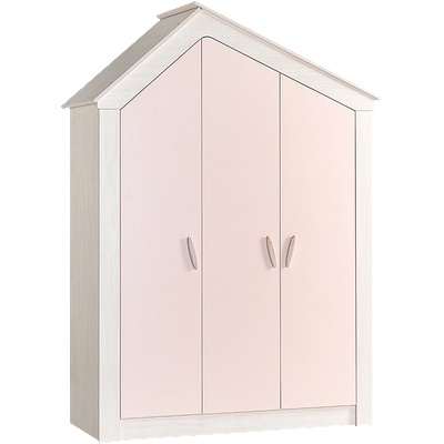 Carmen Трикрилен детски гардероб pink house