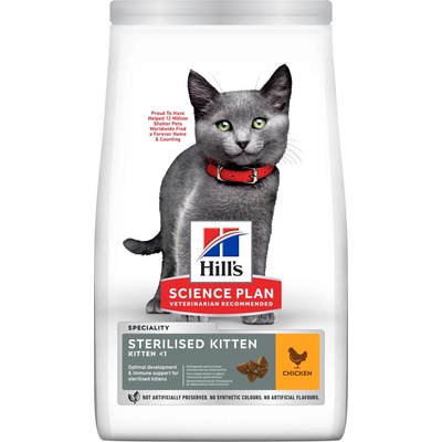 Hill's Science Plan granule pre kastrované mačiatka s kuracím 10 kg