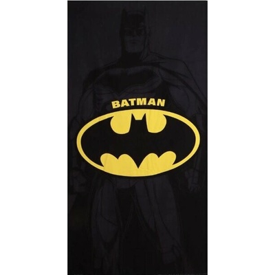 CurePink ručník osuška DC Comics Batman Logo 70 x 140 cm