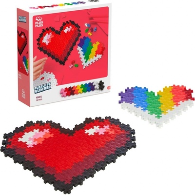 Plus-Plus Mini Skladaj podľa čísiel - Srdce