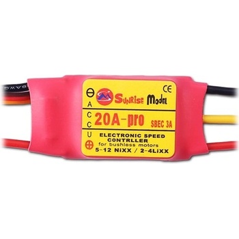 SUNRISE Regulátor otáček Model 20A SBEC 3A