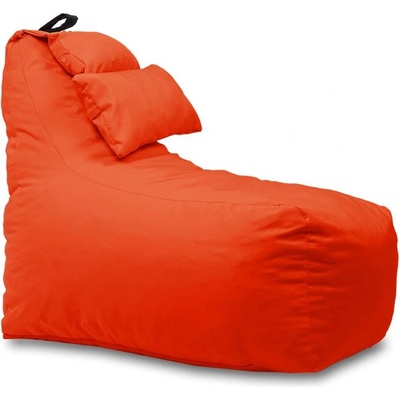 Pufrelax Пуф фотьойл и декортивна възглавница Mirraggio, за открито, Оранжев неон