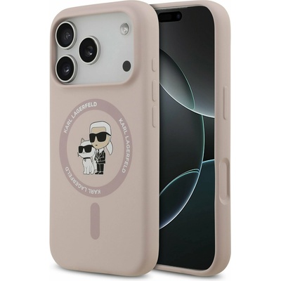 KARL LAGERFELD Liquid Silicone Karl and Choupette MagSafe Задний Чехол за iPhone 17 Pro Pink Karl Lagerfeld | Rozov | ЖЕНИ | UNI