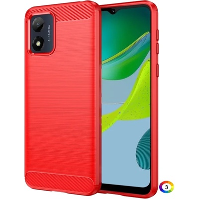 Motorola Moto E13 4G Удароустойчив Carbon Fiber Калъф и Протектор