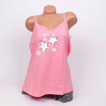 Image 1 of Пижама в розово и сиво със звезди