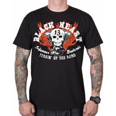 Black heart Мъжка тениска black heart - flathead skull - ЧЕРЕН - 8887