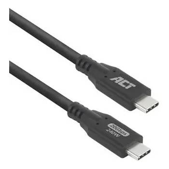 Image 1 of ACT Кабел USB-C - USB-C, 0.5 м / USB4, 20Gbps, 240W (AC7420)