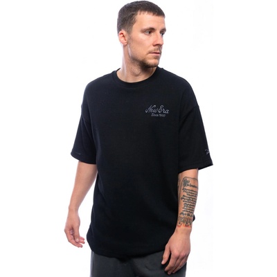New Era triko Branded Waffle Oversized Tee Black
